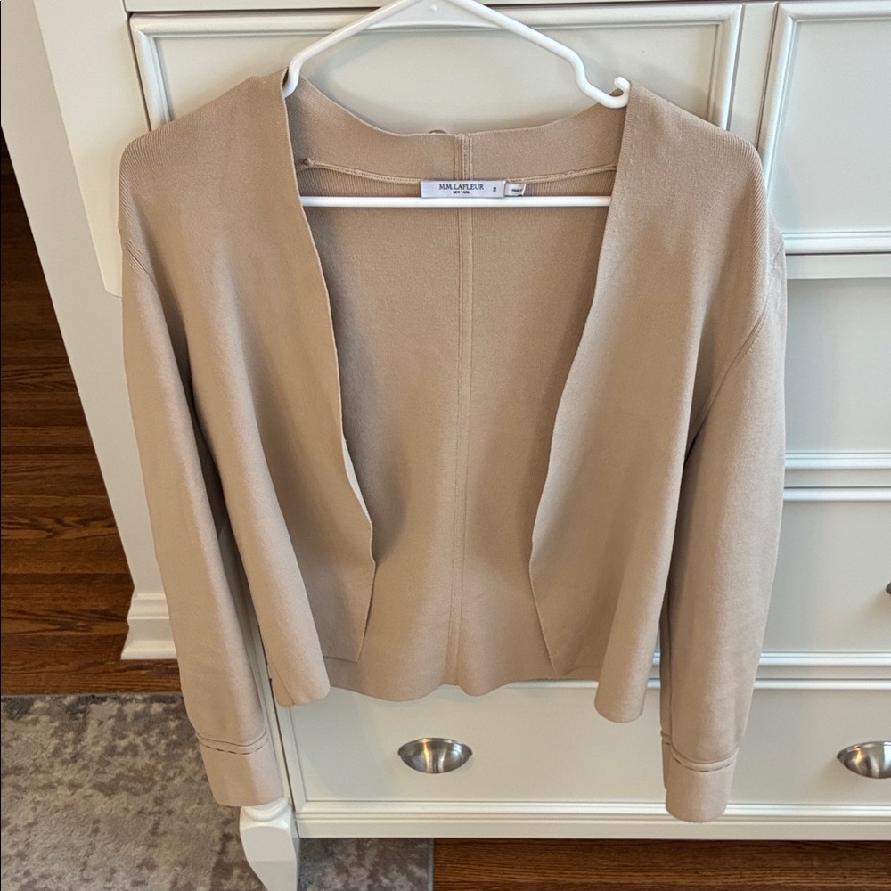 MM Lafleur Tan Cardigan Blazer